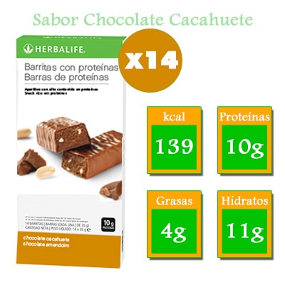 comprar barritas con proteinas herbalife chocolate